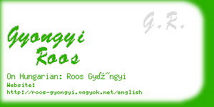 gyongyi roos business card
